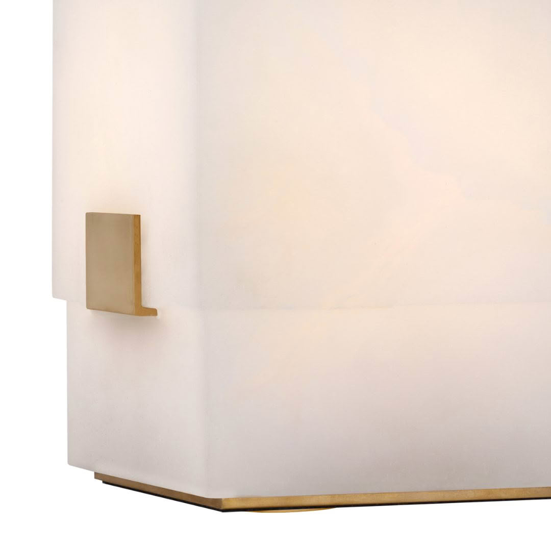 Minimalist white cabinet with gold accents