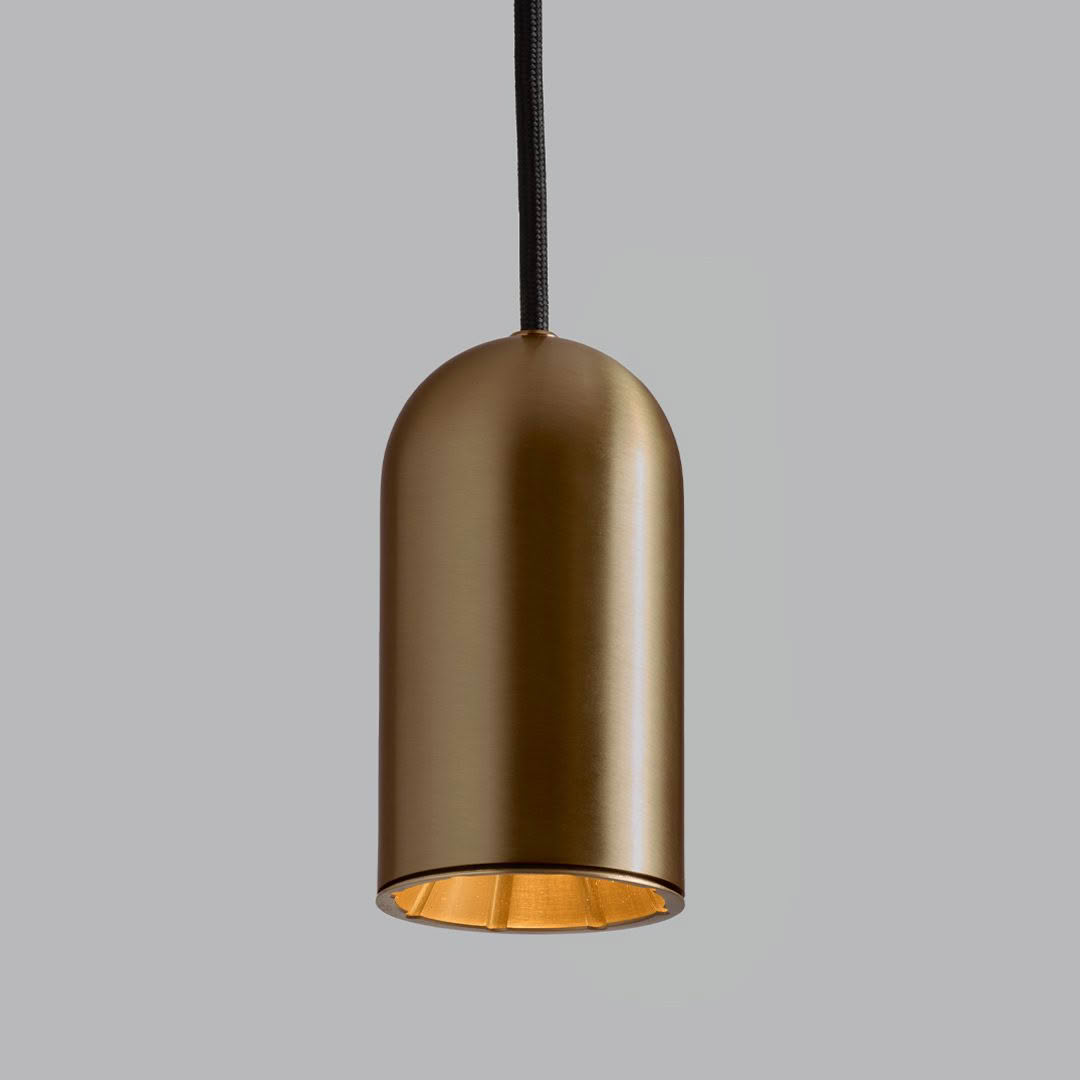 Doma-pendant,-Antique-Brass,-Brushed-brass-2 Modern bronze pendant light with illuminated interior