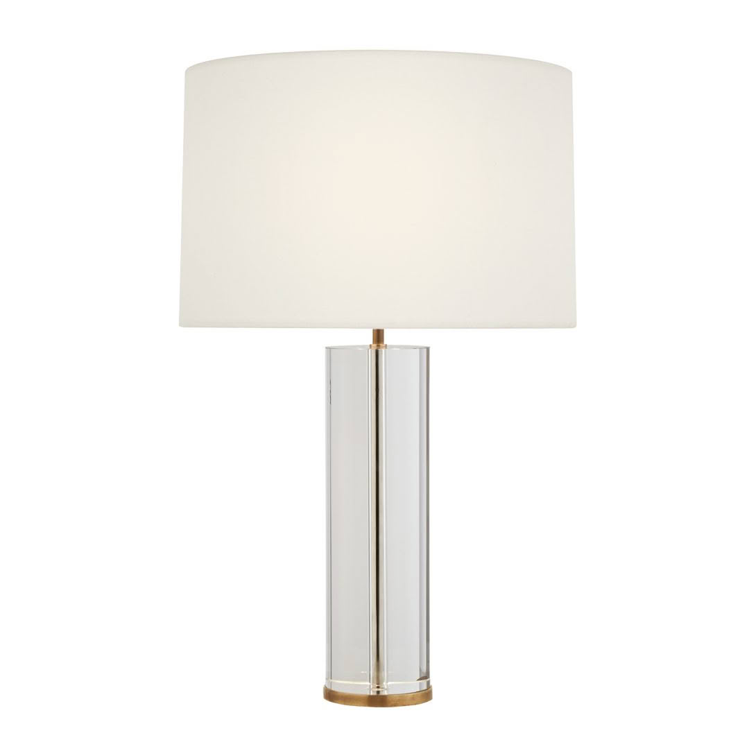 Elegant modern table lamp with white shade and chrome base