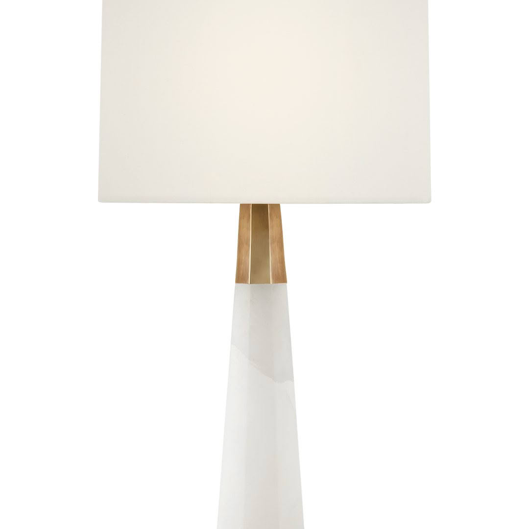Modern white lamp with gold accent