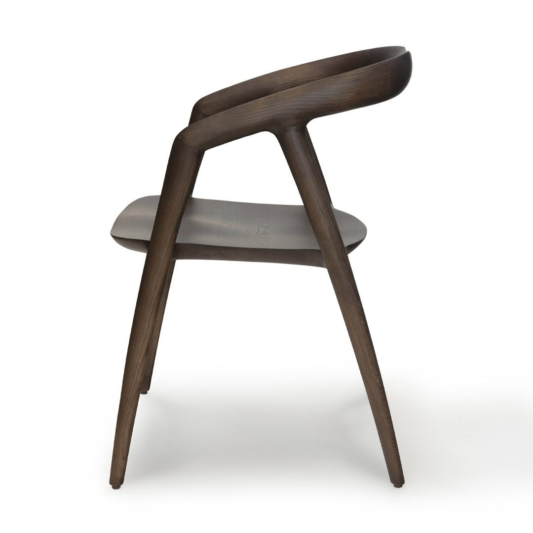 Soho_Diningchair_dark_walnut_3 Modern dark wooden chair with ergonomic design