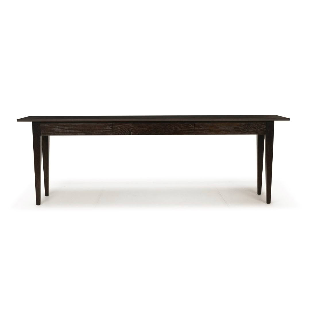 Dark wood minimalist rectangular dining table
