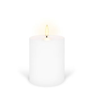 White LED candle with glowing flame