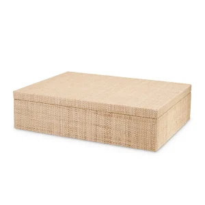 CADIZ BOX - LARGE - NATURAL RAFFIA