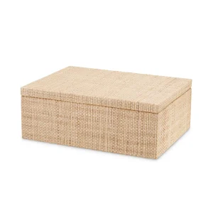 CADIZ BOX - SMALL - NATURAL RAFFIA