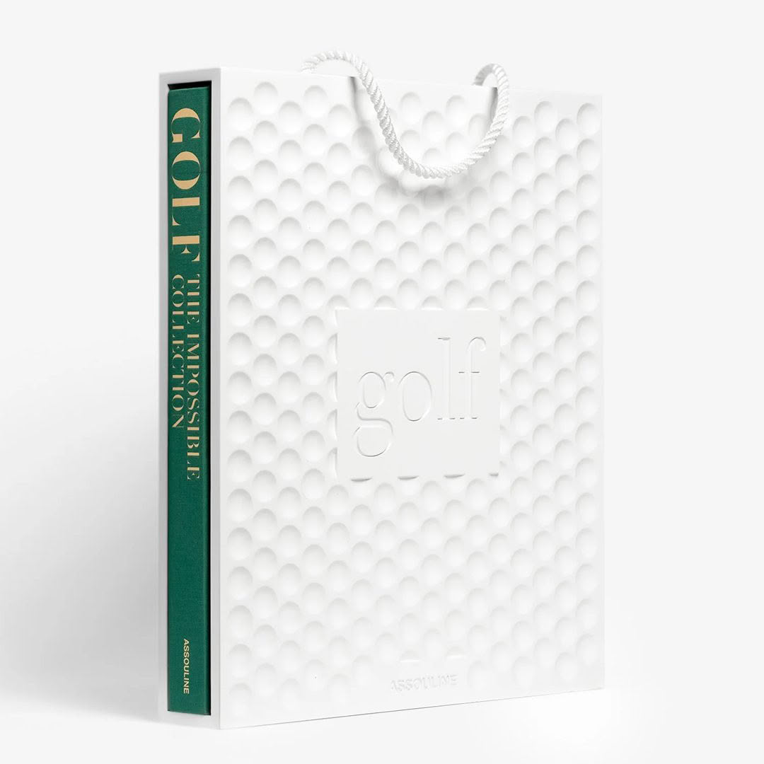 Golf book in themed bag with textured design