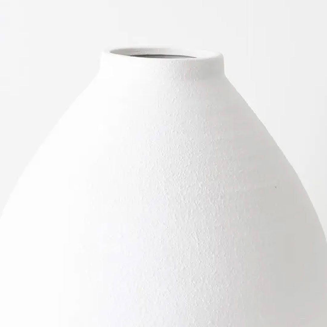 Vase-Mason_medium_1 Minimalist white ceramic vase on plain background