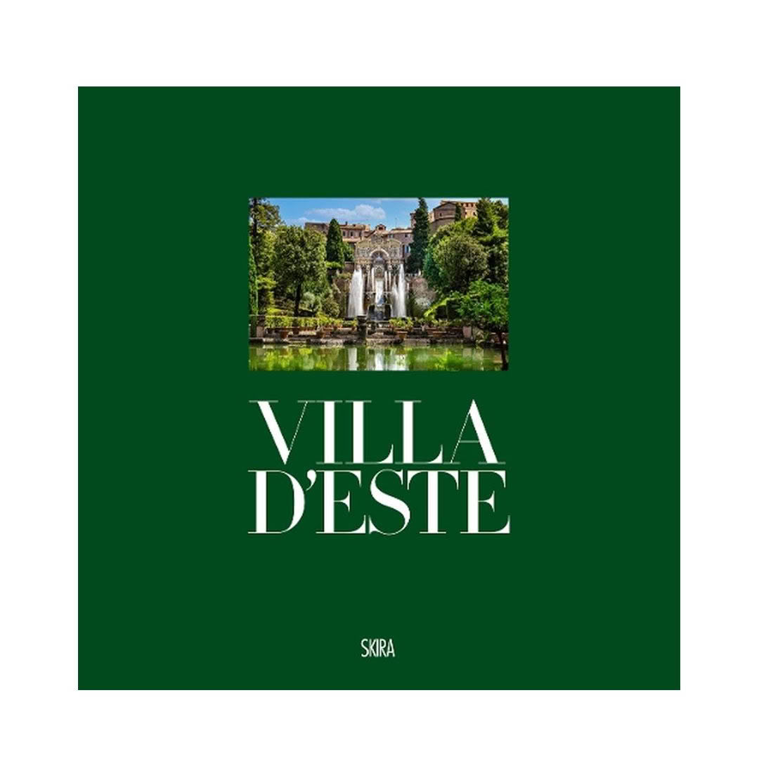 Villa d'Este book cover with pond and fountains
