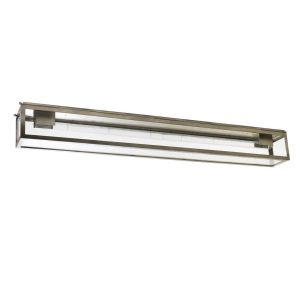 Industrial overhead fluorescent light fixture isolated on white
