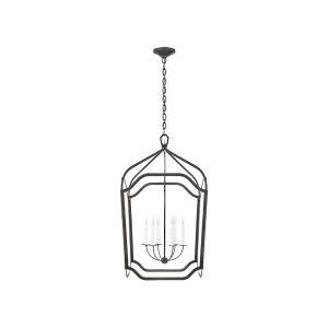 Elegant metal framed pendant chandelier with candles