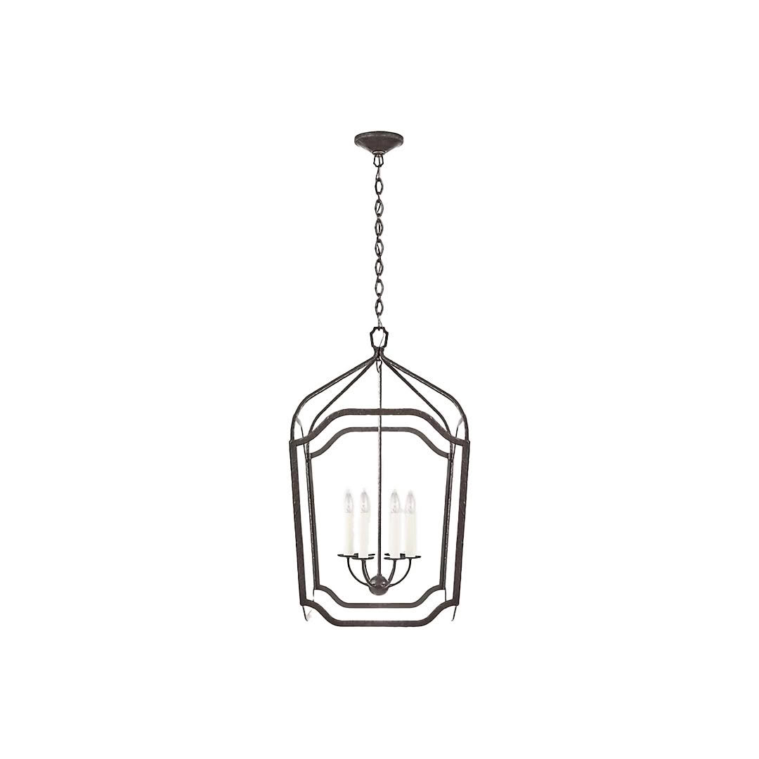 Vintage-style metal lantern pendant light