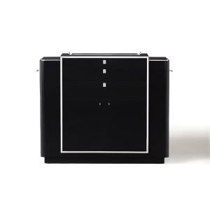 Modern black cable street cabinet isolated on white