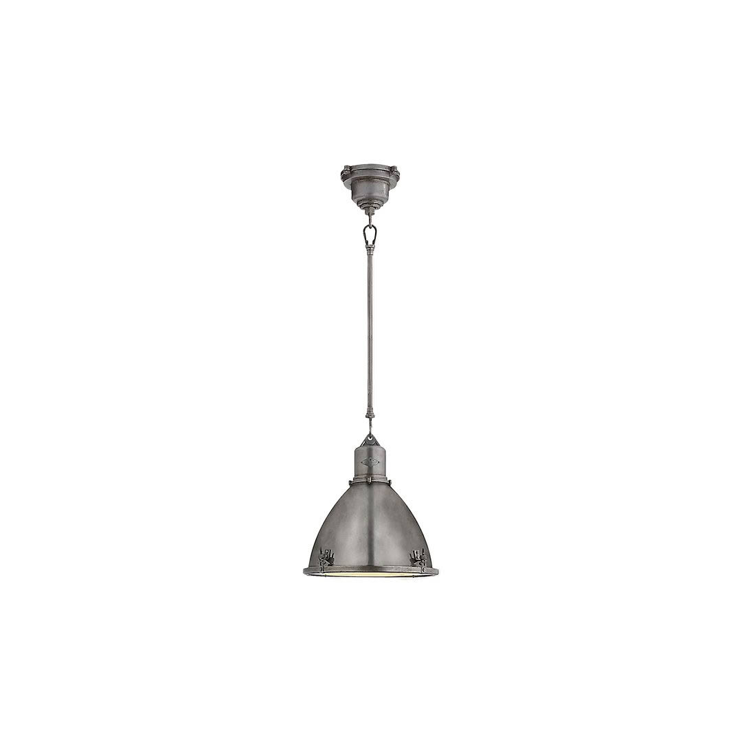 Vintage industrial pendant light isolated on white