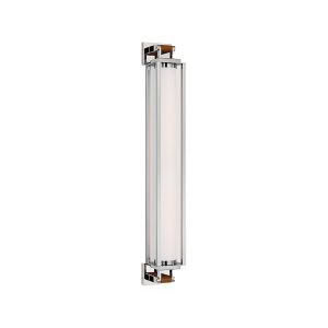 Modern chrome vertical bathroom light fixture