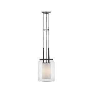 Modern square pendant light with black frame