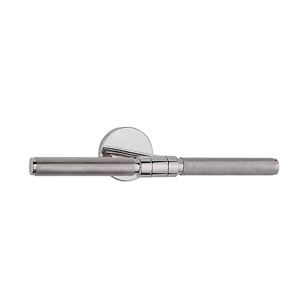Modern wall-mounted chrome curtain rod