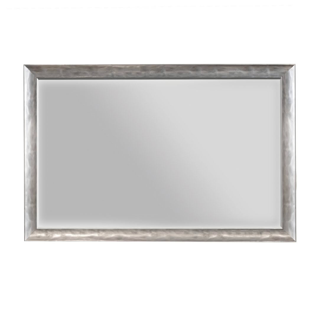 Elegant rectangular mirror with metallic frame