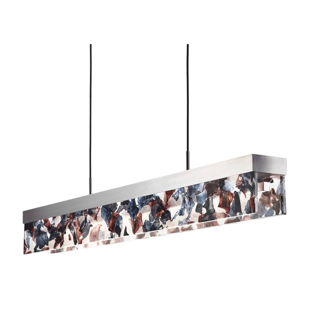 Modern linear pendant light with abstract design