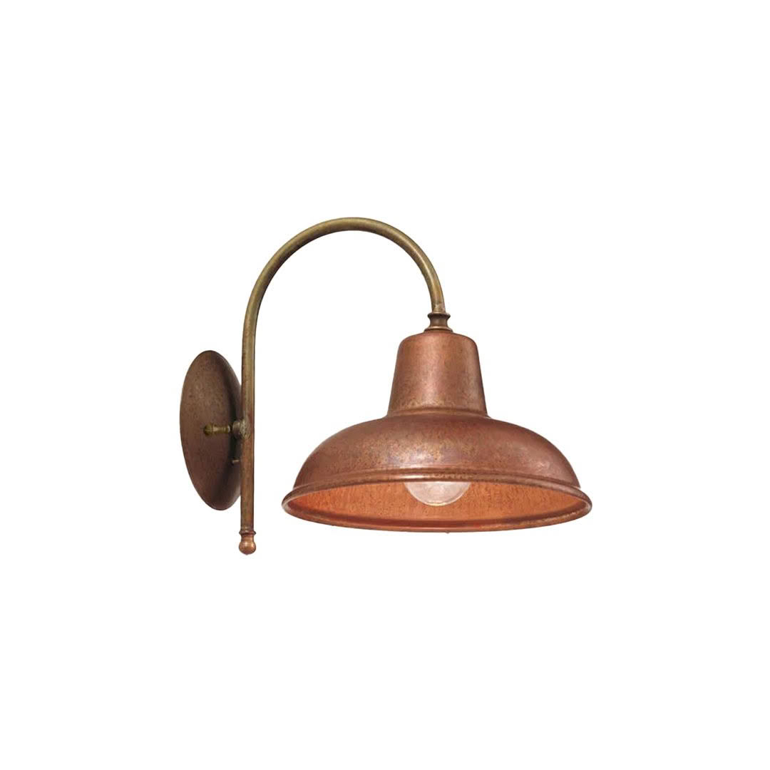 Vintage copper wall-mounted light fixture