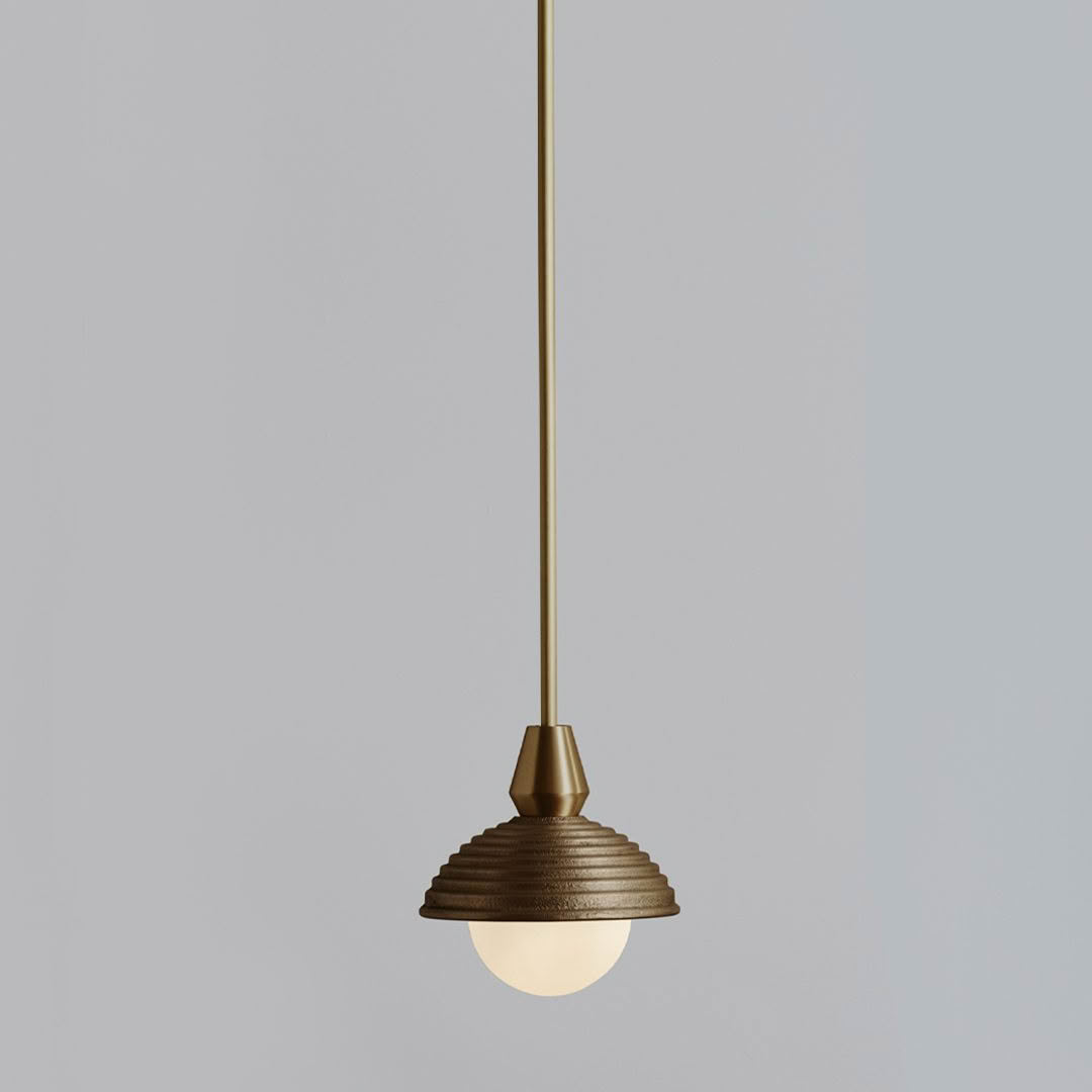 Modern pendant light with bronze finish