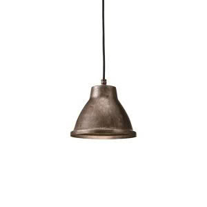 Antique bronze pendant light hanging isolated on white