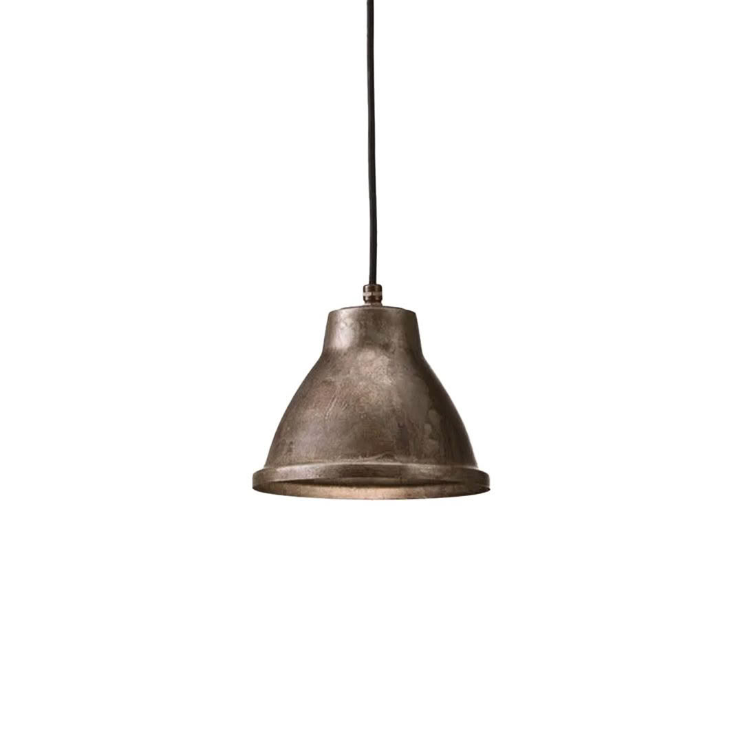 Antique bronze pendant light hanging isolated on white