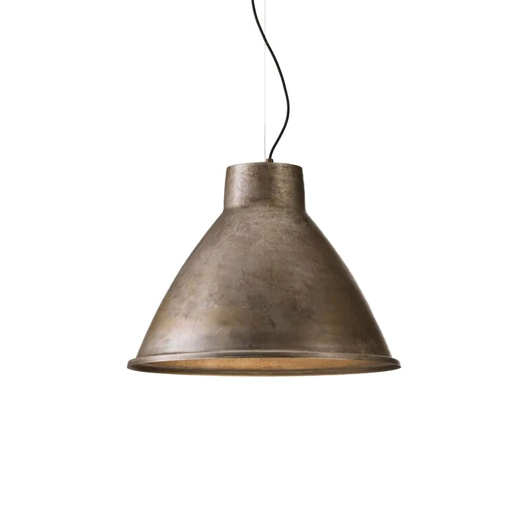 Antique bronze hanging pendant light isolated on white
