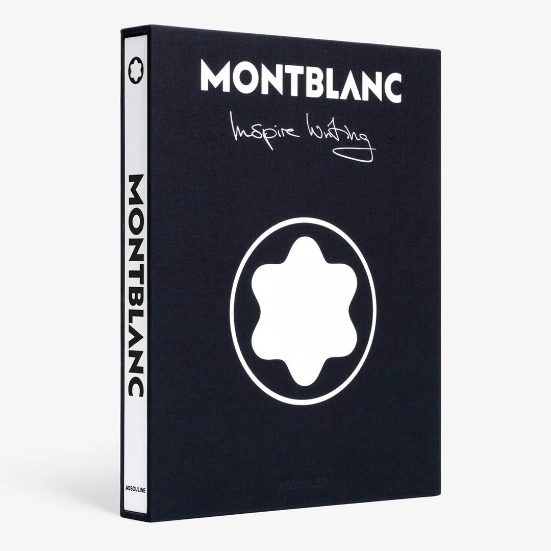 Montblanc book cover with logo and slogan