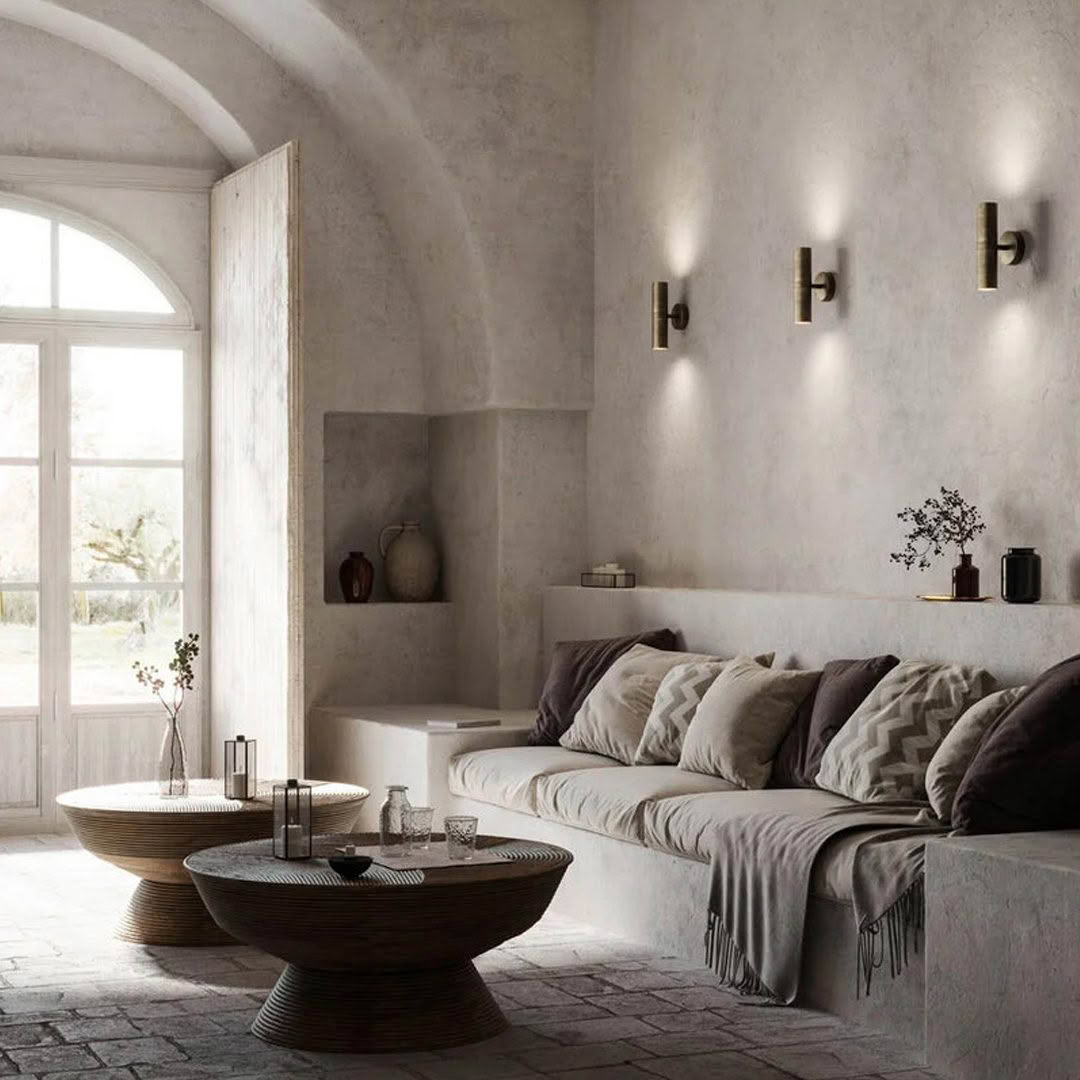 Elegant modern living room with natural lighting