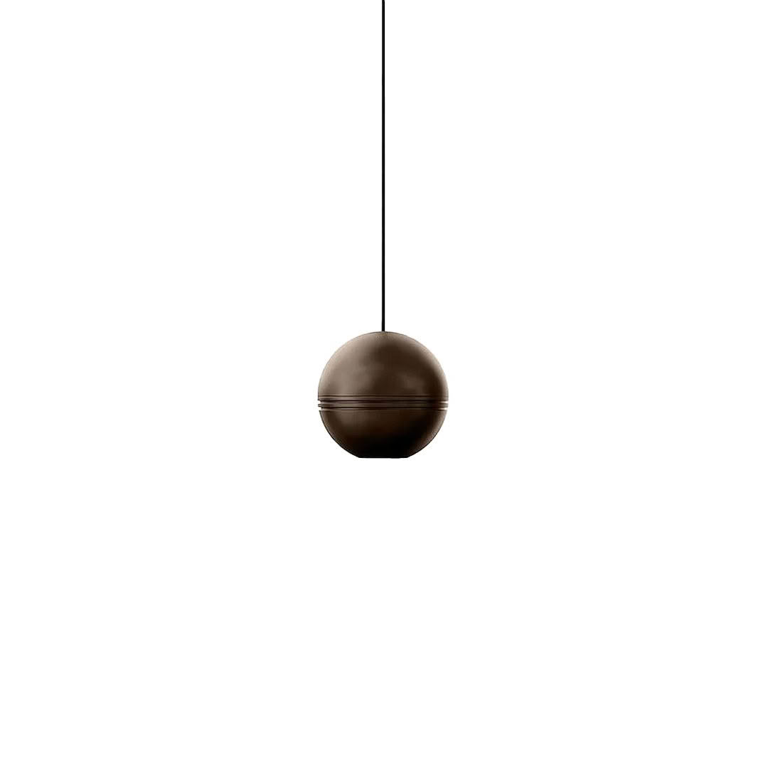 Minimalist brown spherical pendant light