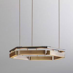 Elegant circular hanging LED light fixture