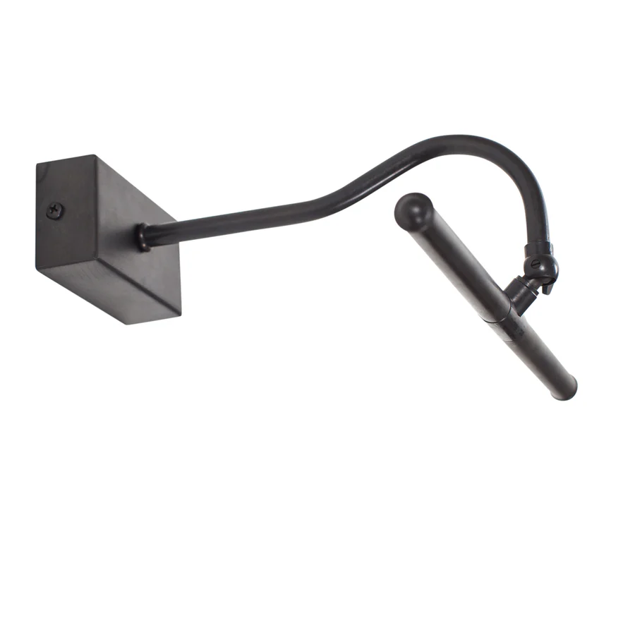 Black metal wall-mounted light fixture