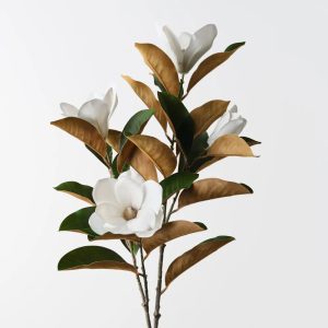 MAGNOLIA TREE SPRAY - 103cm L - WHITE