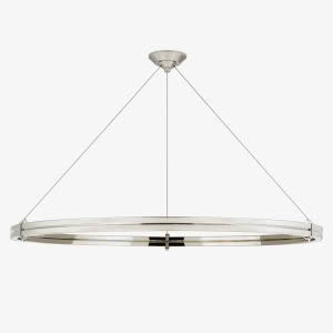 Modern oval pendant ceiling light, white background