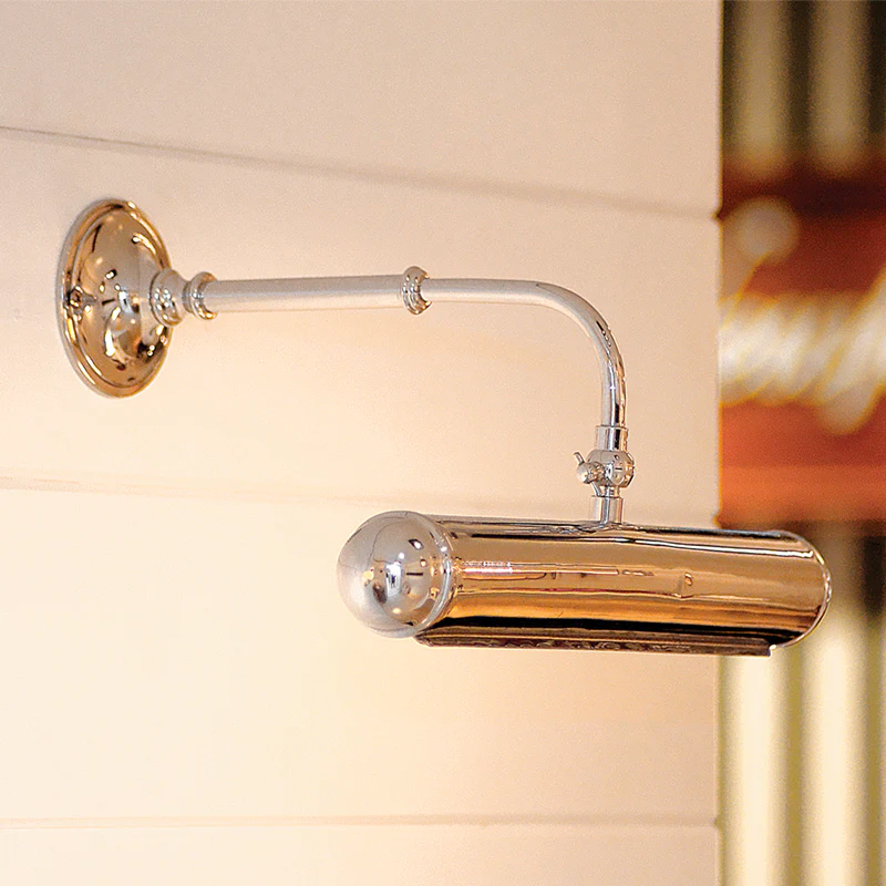 Polished chrome wall-mounted shower arm and head