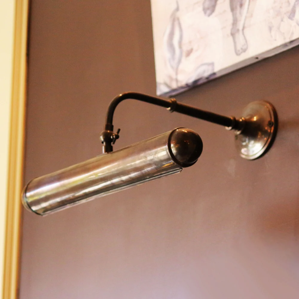 Vintage wall-mounted adjustable reading light