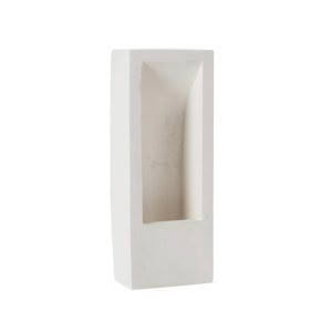 White marble rectangular photo frame isolated