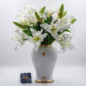 IMPERIAL WHITE LILLIES ARRANGEMENT - COTE NOIRE