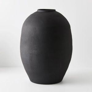 BAILA POT - 57cm H x 39cm DIA - BLACK