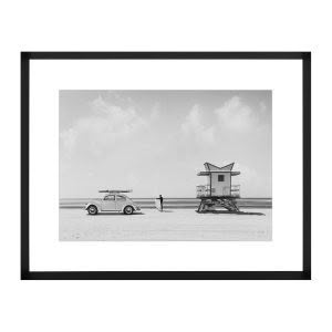 WAITING FOR THE WAVES PRINT - Q337 - BLACK FRAME