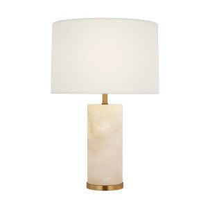 Lineham 16 Cordless Accent Lamp - Alabaster & Hand-Rubbed Antique Brass
