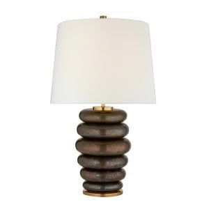 Phoebe Cordless Stacked Table Lamp - Bronze