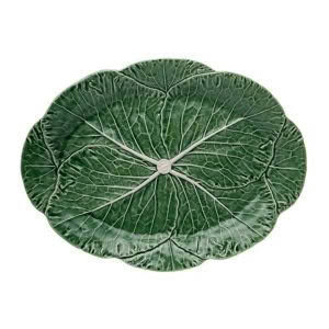 CABBAGE OVAL PLATTER 43cm col. NATURAL