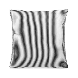 TICKING STRIPE EURO PILLOWCASE - 65cm x 65cm - GREY