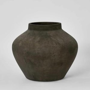 LANDIS VASE - MEDIUM - EARTH BROWN - 31cm DIA x 25.5cm H