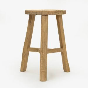 ANTIQUE LODGE STOOL ROUND