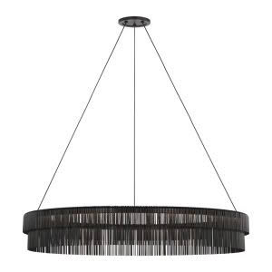 Differo 40" Layered Ring Chandelier - AGED IRON