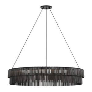 Differo 34" Layered Ring Chandelier - Aged Iron