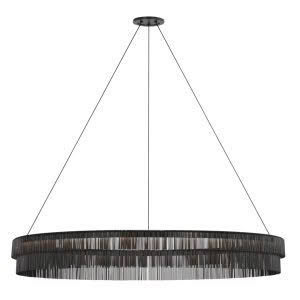 Differo 50" Layered Ring Chandelier - AGED IRON
