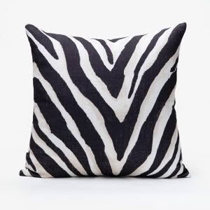 SOHO SCATTER CUSHION 600 x 600mm - RALPH LAUREN TERRANEA ZEBRA EBONY col. BLACK FRL5019/01
